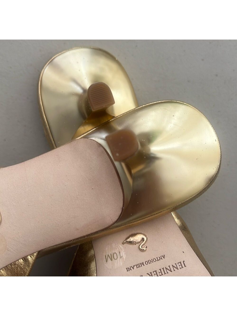 NWOB $129 Antonio Melani x Jennifer Sumko Jensy Metallic Flower Dress Mules - Picture 7 of 10